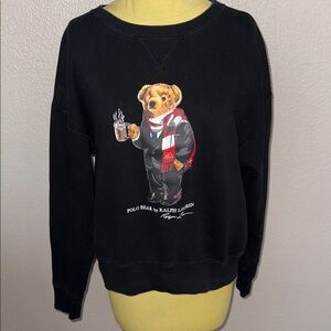 Polo by Ralph Lauren Black Cocoa Bear Boys Collectible Sweatshirt